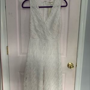 Francesca’s Miami white lace calf jumpsuit